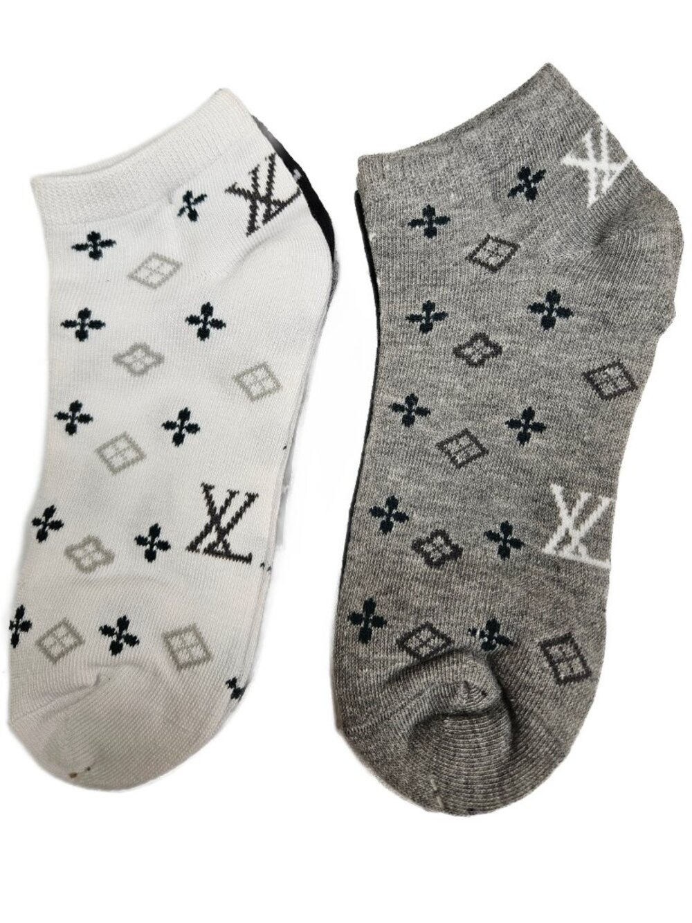 Women's Ankle Socks, Bundle of 12 Pairs, Spade Print